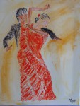 Couple dansant le flamenco